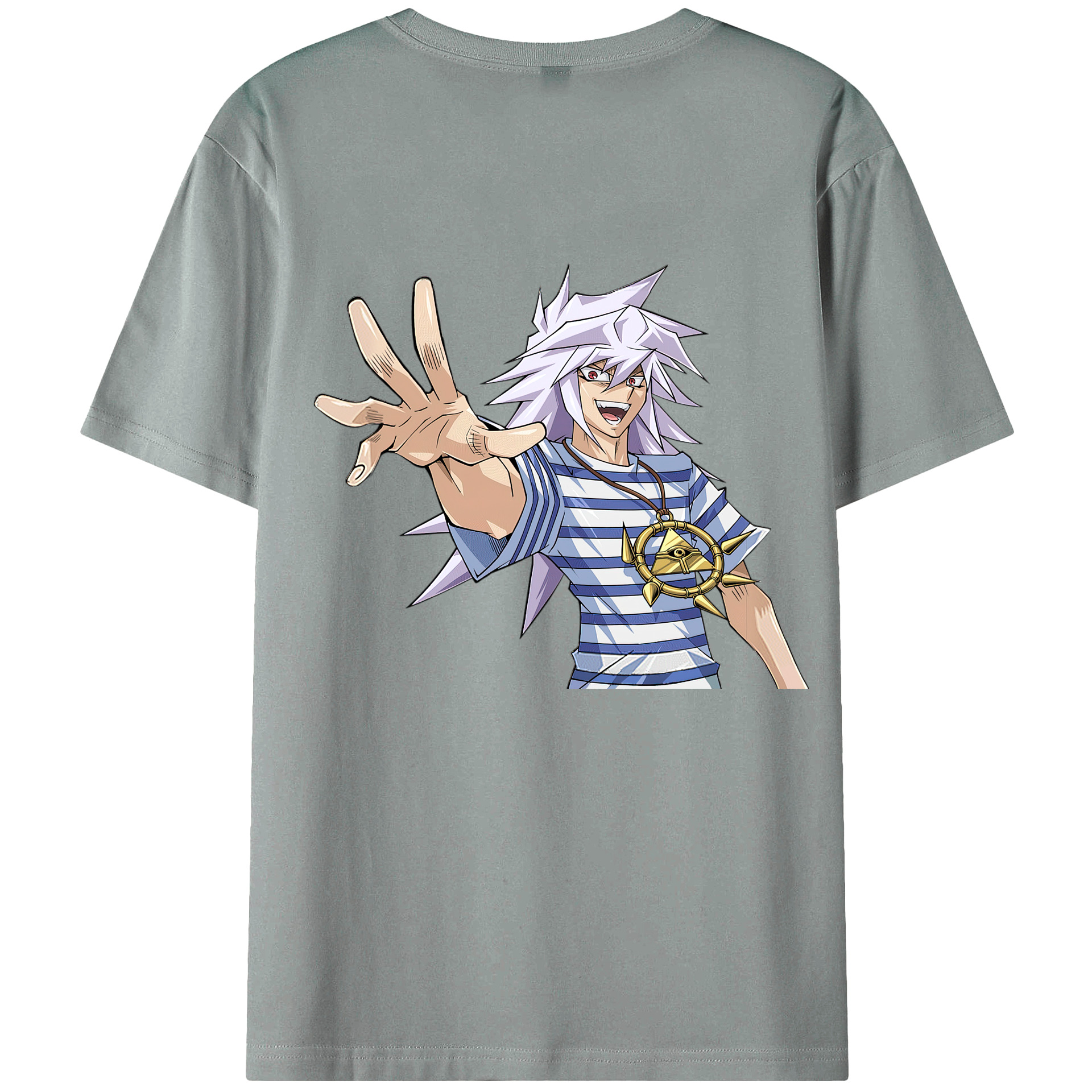 （画像用） 遊☆戯☆王 Yu-Gi-Oh! 綿100％ メンズ半袖Tシャツ（バックプリント） 通気性